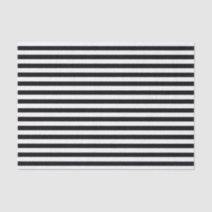 Seda Lenços de papel listrados brancos & pretos