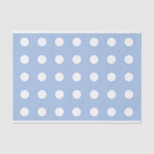 Seda Luz - lenço de papel azul com bolinhas brancas