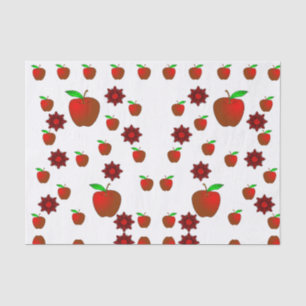 Seda Maçãs vermelhas de papel tissue decorativo