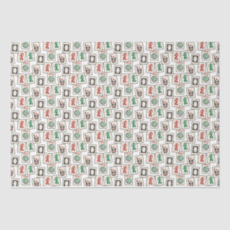 Seda Mah Jongg Azulejos Papel Tecidual, Quebra de Prese