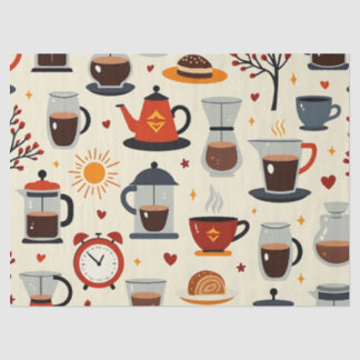Seda Manhã Breve: Papel Tecido de Café Levantado e Bril
