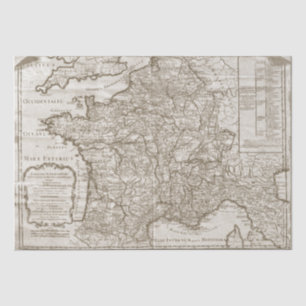 Seda Mapear Papel Tecidual de Decoupage em França Vinta