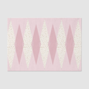 Seda meio século de papel tecidular Argyle rosa modern