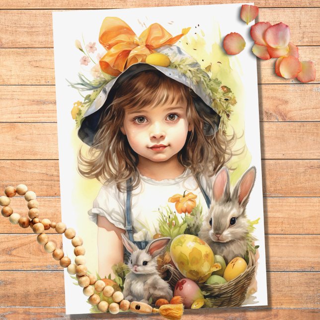Seda Menina na Páscoa 1: Papel de Decoupage (Criador carregado)