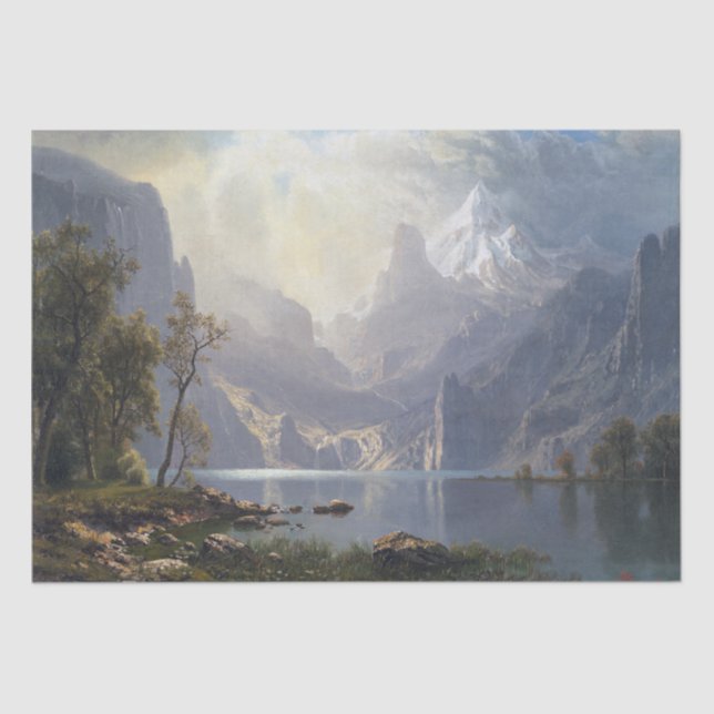 Seda Montanhas de Bierstadt Lake Wilderness Papel Tecid (Frente )