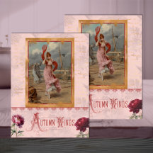 Mulher Belle Époque em Papel de Decoupage Rosa