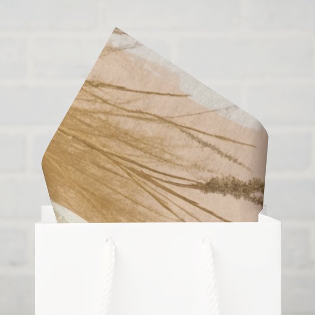 Seda Mulher Boho Elegante Papel de Decoupage de Pampas (Sacola de presentes)