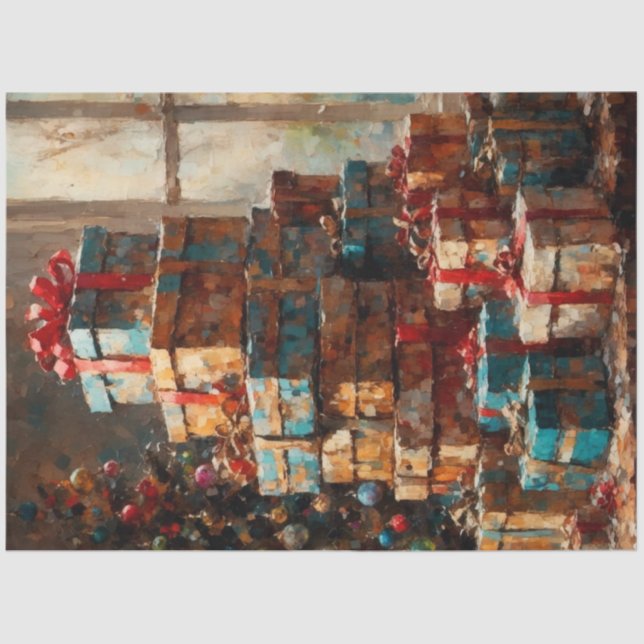 Seda Natais vintages apresentam papel de desacoplamento (Frente )