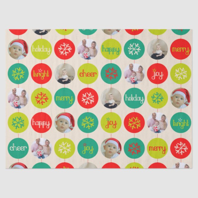 Seda Natal adicione seu próprio papel de tecido de foto (Frente )