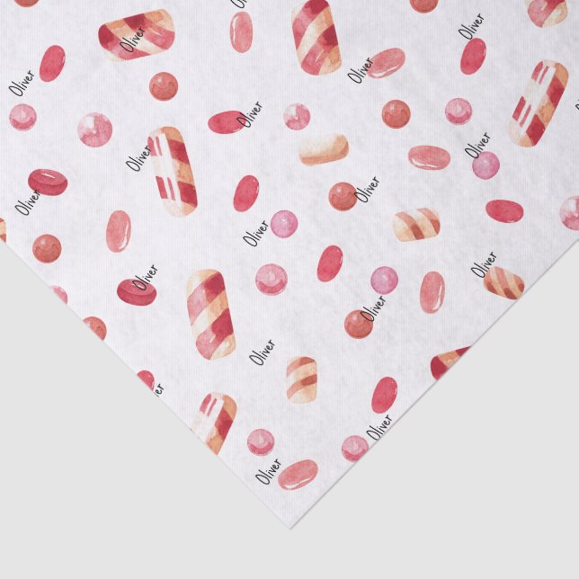 Seda Nome, Papel Tecidual (3) Padrão de Namorados doce (Detalhes)