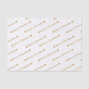 Seda O Feliz Natal Dourado imprimiu o lenço de papel
