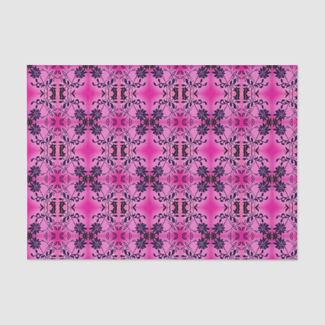 Seda O lenço de papel floral elegante aumentou (Frente )