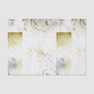 Seda O ouro afligido floresce o lenço de papel