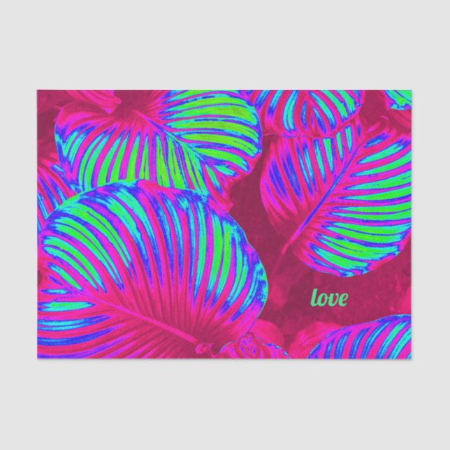 Seda O Rainbow Tropical deixa papel personalizado de en (Frente )