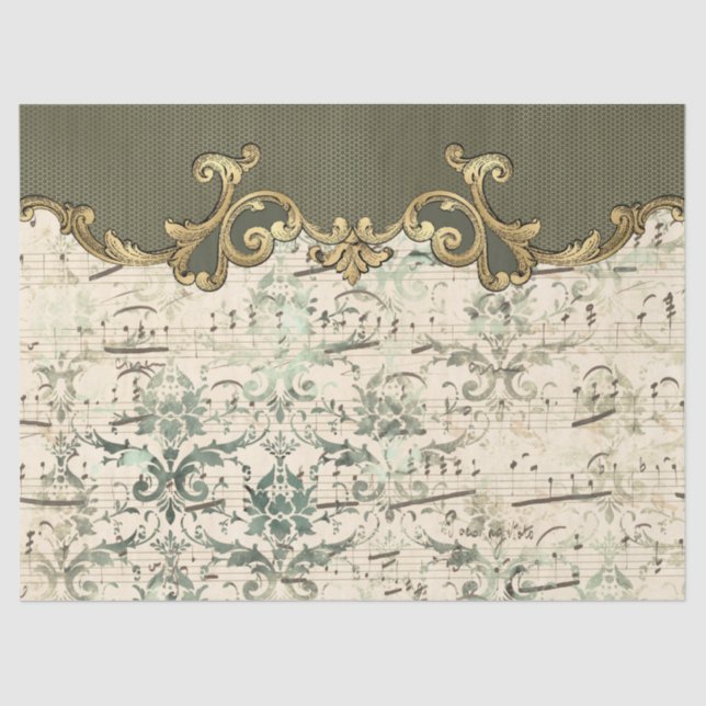 Seda Ornamentado de papel da série Ephemera Design 3 (Frente )