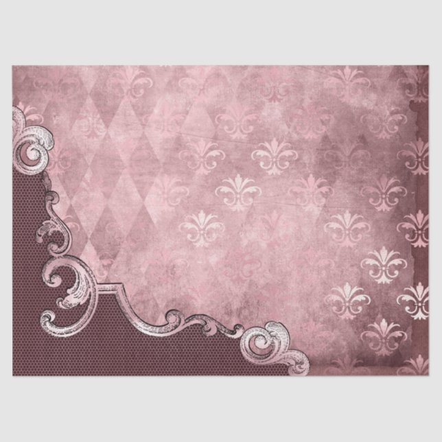 Seda Ornamentado de papel da série Ephemera Design 4 (Frente )