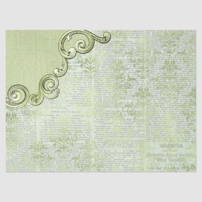 Seda Ornamentado de papel da série Ephemera Design 8 (Frente )