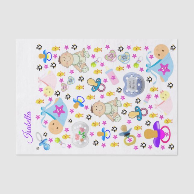 Seda Pacificador Binky de Papel Tecidual (Frente )