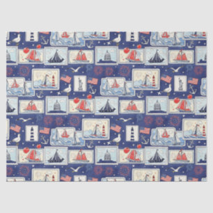 Seda Padrão de Azulejo de Corte de Papel Patriótico em