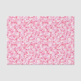 Seda Padrão de Corações Rosa - Papel Tecido de 10 lb, B