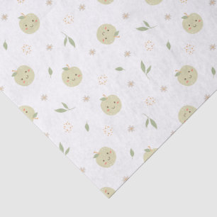 Seda Padrão de Maçãs Felizes - Papel Tecido