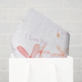 Seda "Padrão de Posie Branco" Papel Tecido 