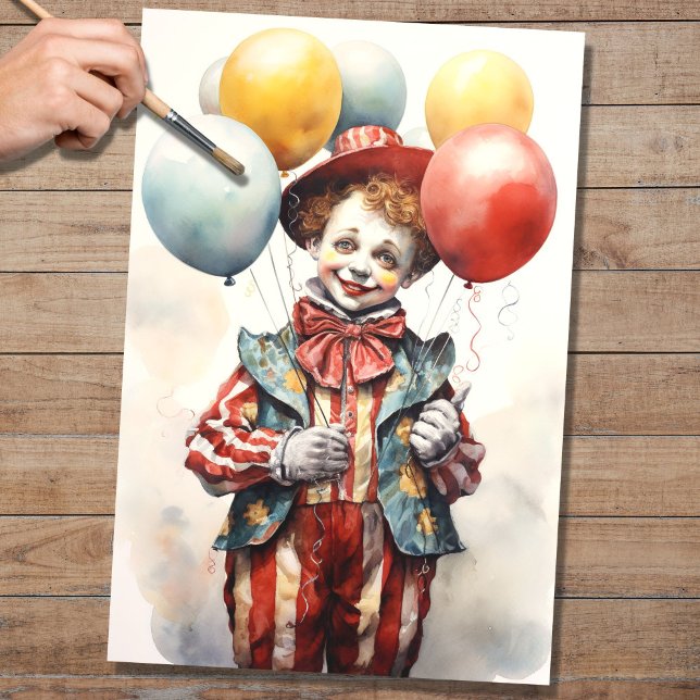 Seda Palheta de circo 1 Papel de Decoupage (Criador carregado)