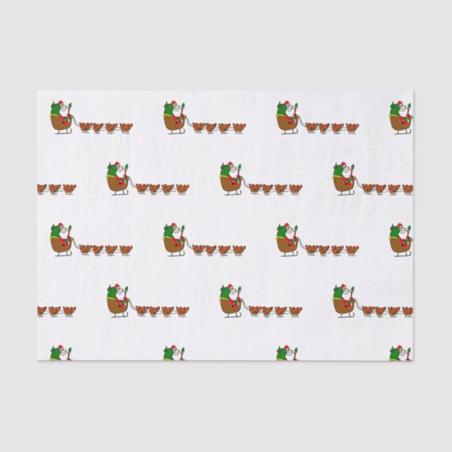 Seda Papai Noel e lenço de papel das galinhas (Frente )