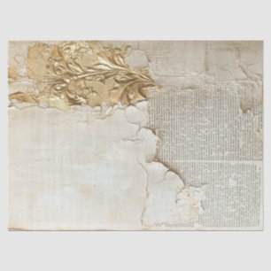 Seda Papel antigo com bordas rasgadas parede rachada de