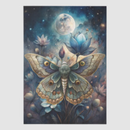Seda Papel Colorido de Decoupage de Mariposas Lunares F