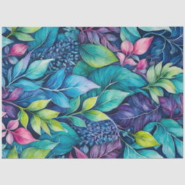 Seda Papel Colorido Tecido de Arte Botânica