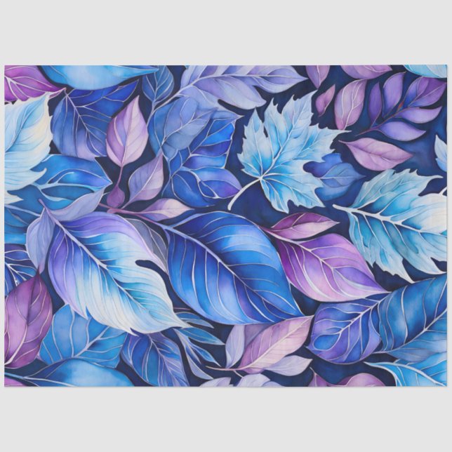 Seda Papel Colorido Tecido de Arte Botânica (Frente )