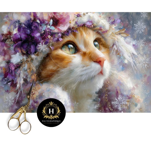 Seda Papel de Artesanato Decoupage com Gatos Florais Ro (Criador carregado)