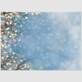 Seda Papel de árvore de Natal brilhante