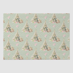 Seda Papel de Árvore de Natal de Cavalo Fogueiro