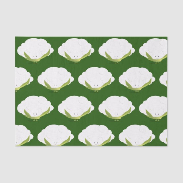 Seda Papel de Comida de Cubo de Couve-Flor (Frente )