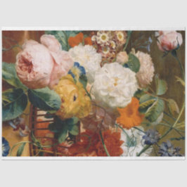 Seda Papel de Decouopagem Floral Estática