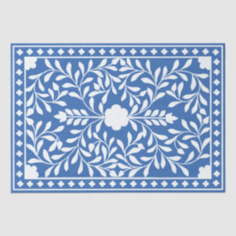 Seda Papel de Decoupage Azul Brilhante com Relevo de Os