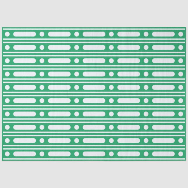 Seda Papel de Decoupage com Bordas de Pontos Verdes Bri (Frente )