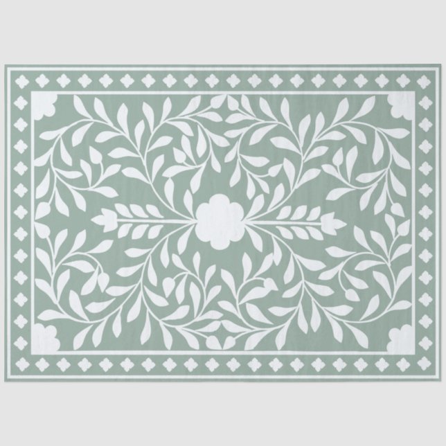 Seda Papel de Decoupage com Incisão de Osso Tradicional (Frente )