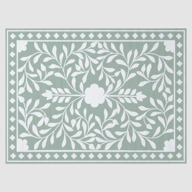 Seda Papel de Decoupage com Incisão de Osso Tradicional (Frente )