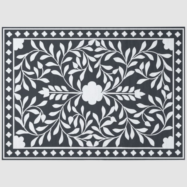 Seda Papel de Decoupage com Incisão de Osso Tradicional (Frente )