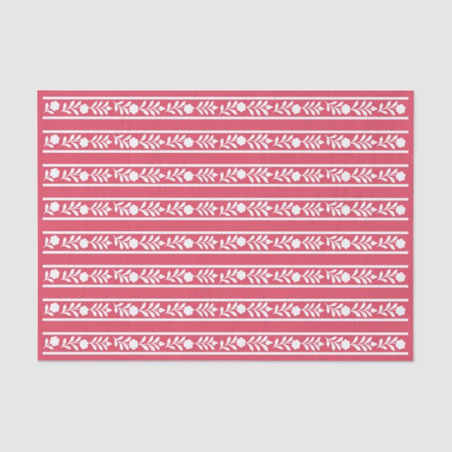 Seda Papel de Decoupage com Relevo Ósseo Floral de Fram (Frente )