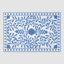 Papel de Decoupage com Relevo Ósseo Tradicional Az