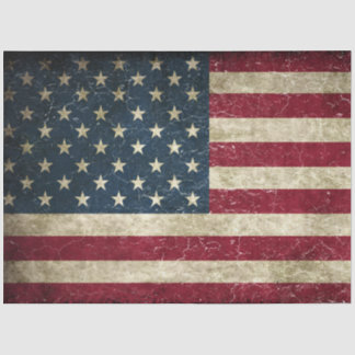 Seda Papel de Decoupage da Bandeira Americana Distorcid