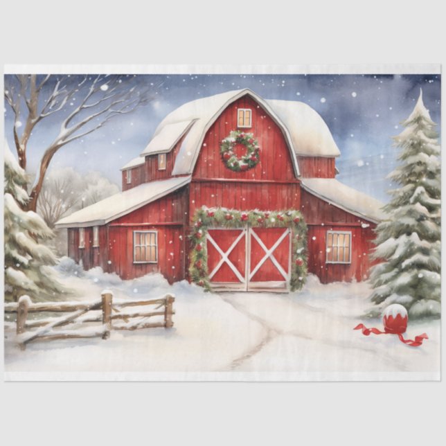 Seda Papel de Decoupage da Célula de Natal 5 (Frente )
