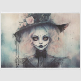 Seda Papel de Decoupage da Spooky Girl 5