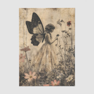 Seda Papel de Decoupage de Asas de Borboleta de Fada Vi