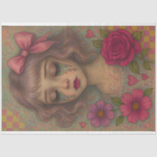 Seda Papel de Decoupage de Bonecas Whimsical - Garota L