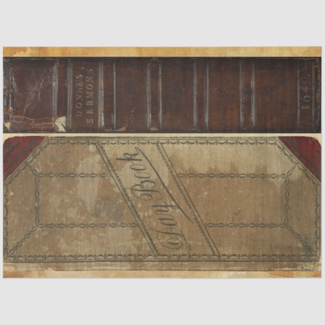 Seda Papel de Decoupage de Elementos de Diário Lixo (Frente )